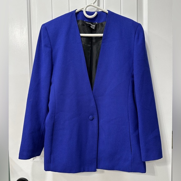 Vintage Oui Petite Royal Blue Blazer - Picture 1 of 6
